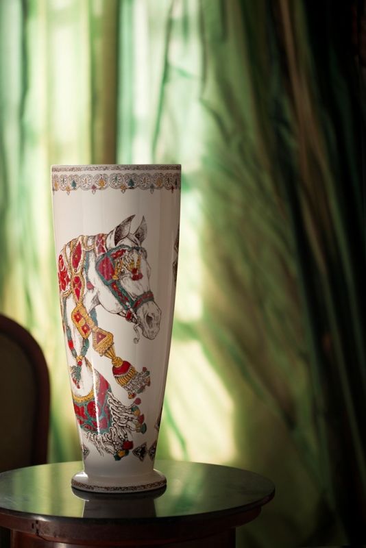 Ваза Лошади ветра, В 48 см,, Д 19 см,, арт,1771CVFU31 ,CHEVAUX DU VENT, GIEN