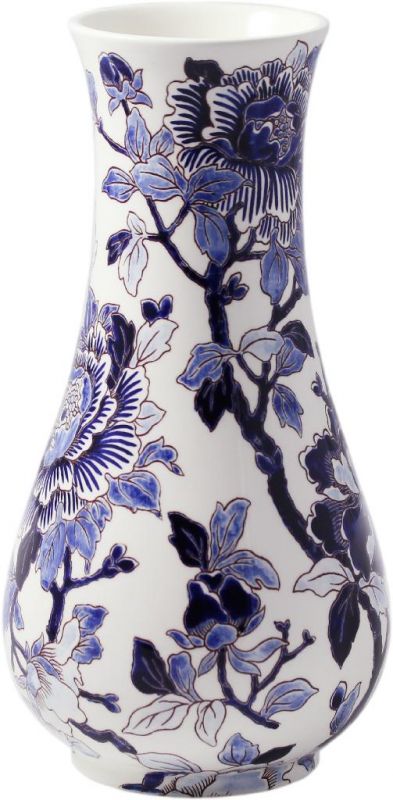 ВАЗА , GIEN, PIVOINES BLEUES, H 26 cm - D 13,5 cm