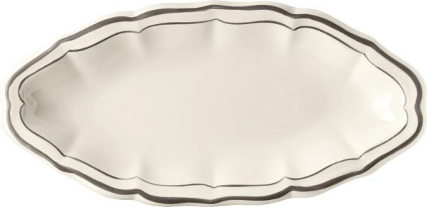 Блюдо овальное 26,5 X 13,2 см., FILET TAUPE, GIEN, 1692CRAV22 