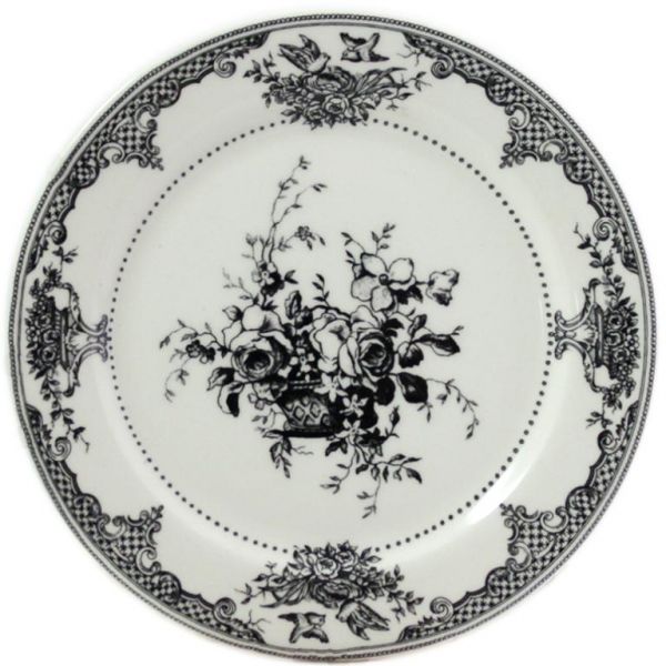 Тарелка  десертная Цветы  LES DEPAREILLEES VERT, Д  23,2 см,, GIEN