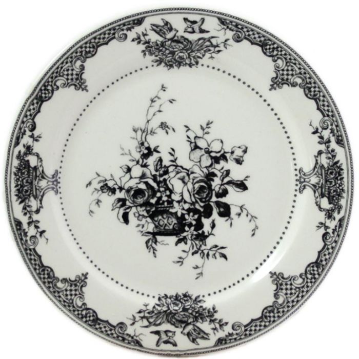 Тарелка  десертная Цветы  LES DEPAREILLEES VERT, Д  23,2 см,, GIEN