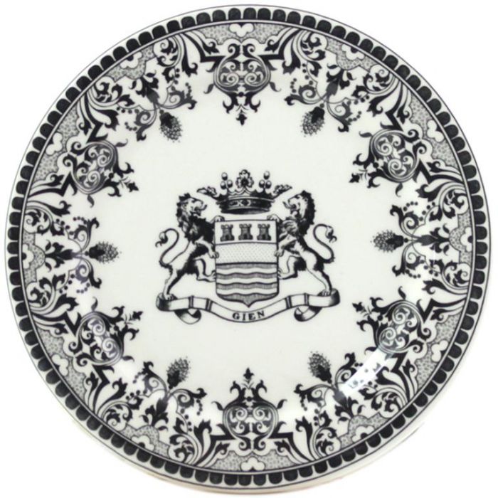 Тарелка  для сладостей Герб  LES DEPAREILLEES VERT, Д  12,8 см,, GIEN