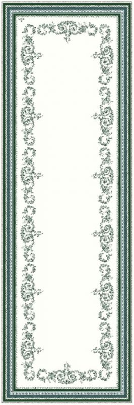 орожка на стол Цветоная гирлянда LES DEPAREILLEES VERT, 50 X 150 cm GIEN