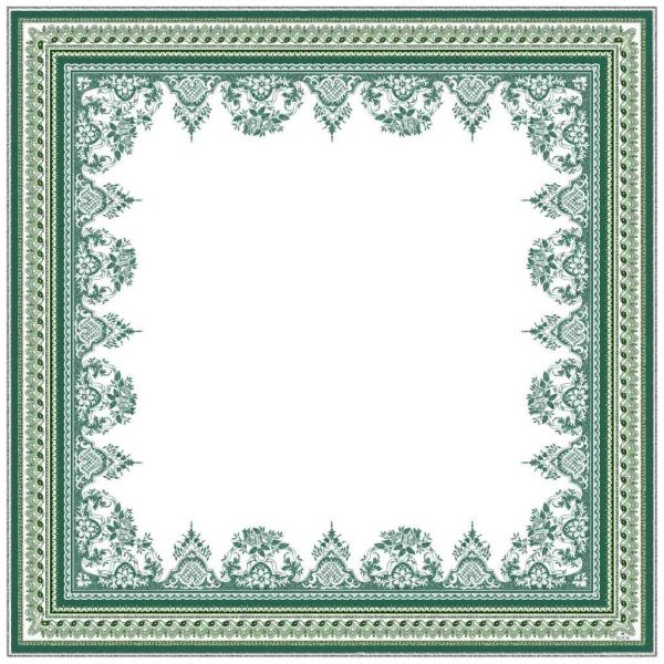 Скатерть Восточный пейзаж LES DEPAREILLEES VERT, 120 X 120 cm GIEN