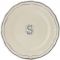 Тарелка обеденная "S", FILET MANGANESE MONOGRAMME, Д 26 cm GIEN