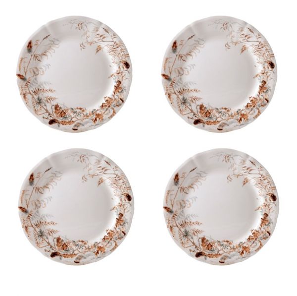 Набор тарелок десертных Травы 4 ШТ.., SOLOGNE, Д 23,2 см,, GIEN