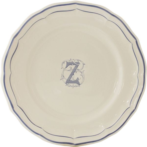 Тарелка обеденная "Z", FILET MANGANESE MONOGRAMME, Д 26 cm GIEN